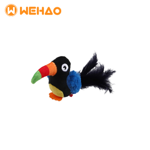 Wehao Interactive Squeaky Feather Bird Toy for Cats Dogs