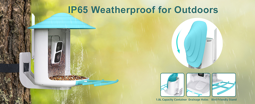 6、Waterproof Bird Feeder