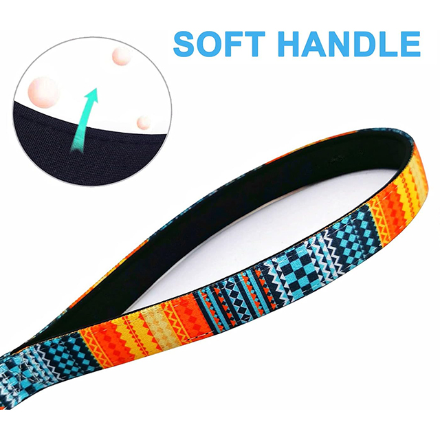 Wehao Colorful Floral Geometric Dog Leash Durable Lightweight