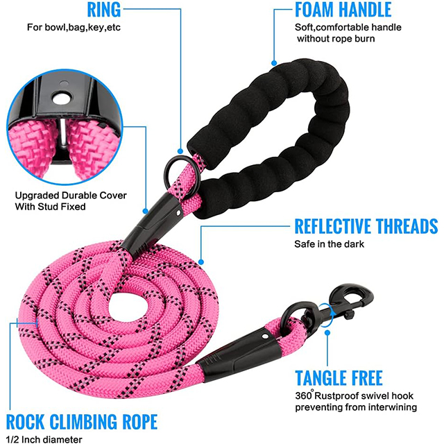 Wehao Heavy Duty Dog Leash Reflective Comfortable Durable Safe