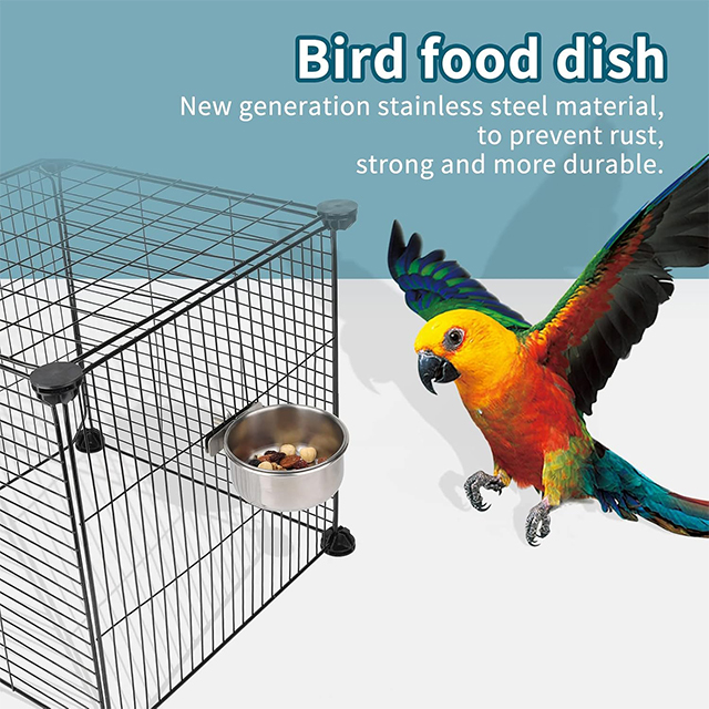 Wehao Stainless Bird Bowl Easy Clean Safe