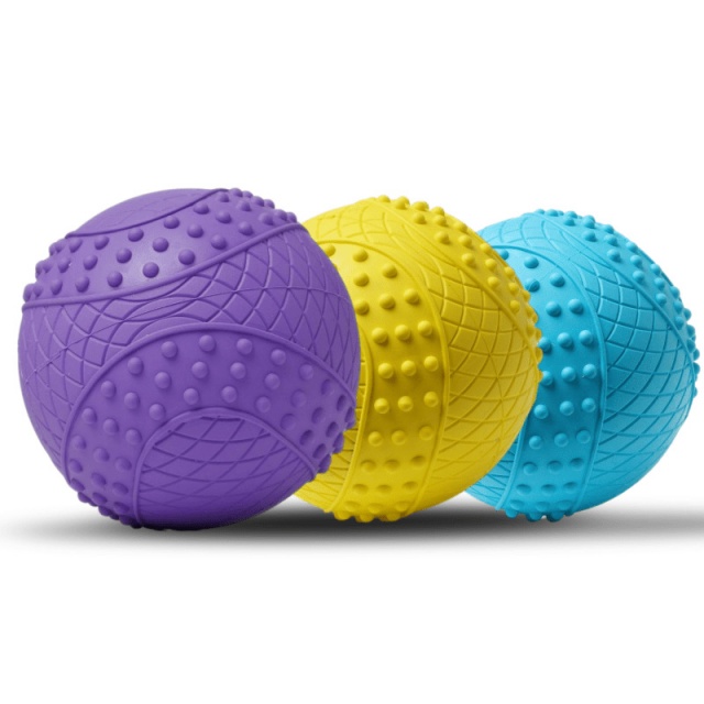 Dog Toy Suppliers Custom Interactive Rubber Squeaky Chew Ball Dog Toys