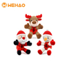 Bulk Wholesale Christmas Santa Snowman Plush Rubber Chew Squeakers Feeding Toys